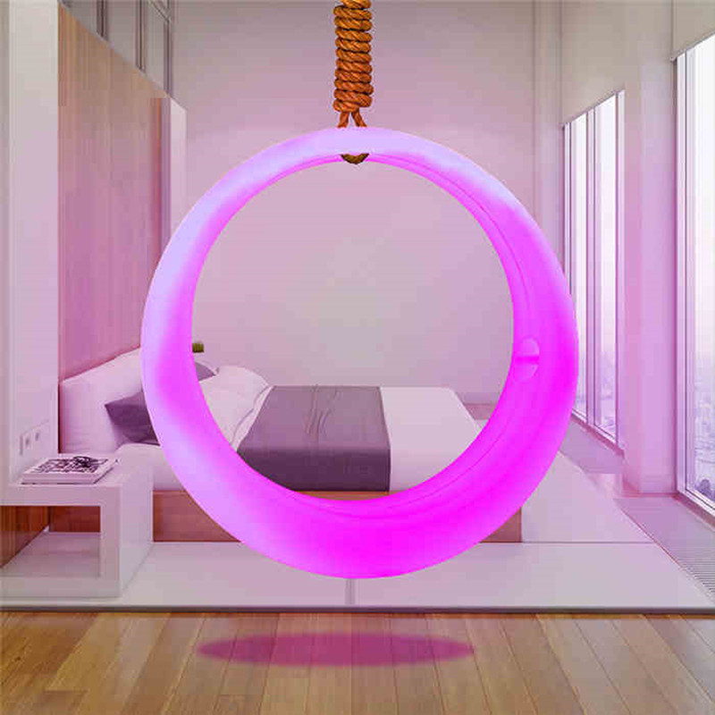 led illuminated round swing led moon swing outdoor