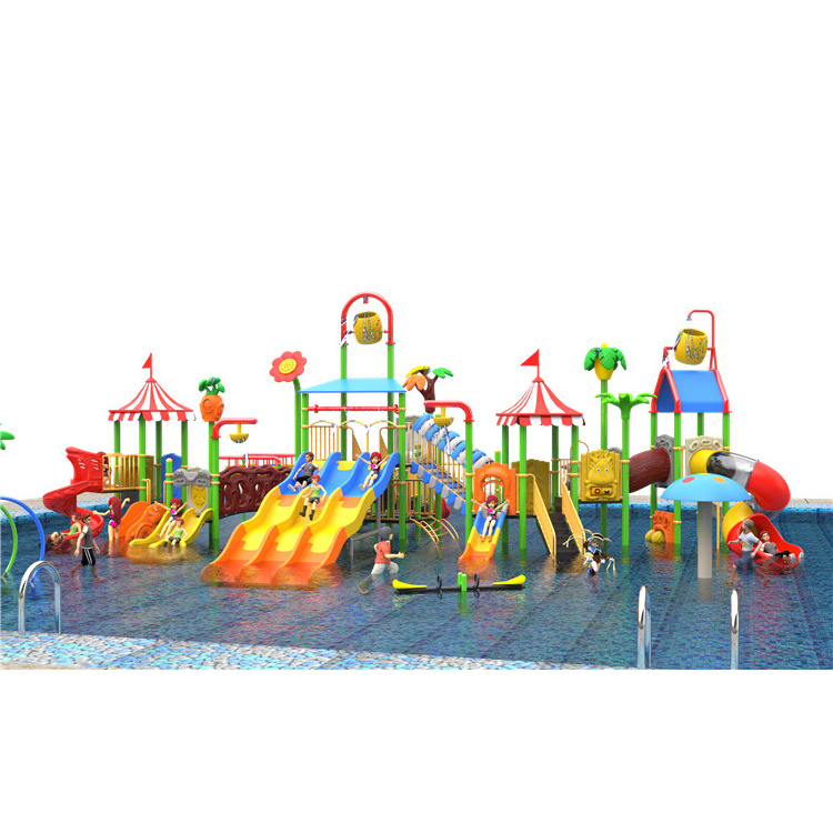 Hot sale swimming pool water slide playground, water park play equipment fiberglass water slides