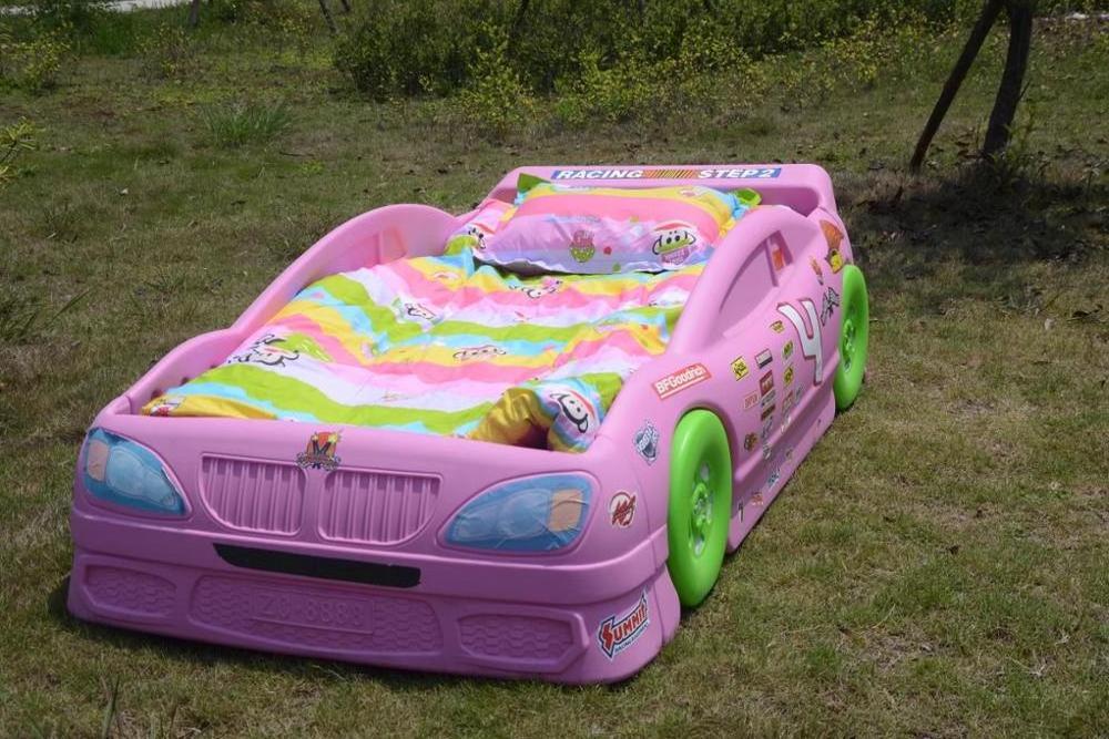 cheap  kitty single beds for kids pink cute car bed kids car beds for boy and girls