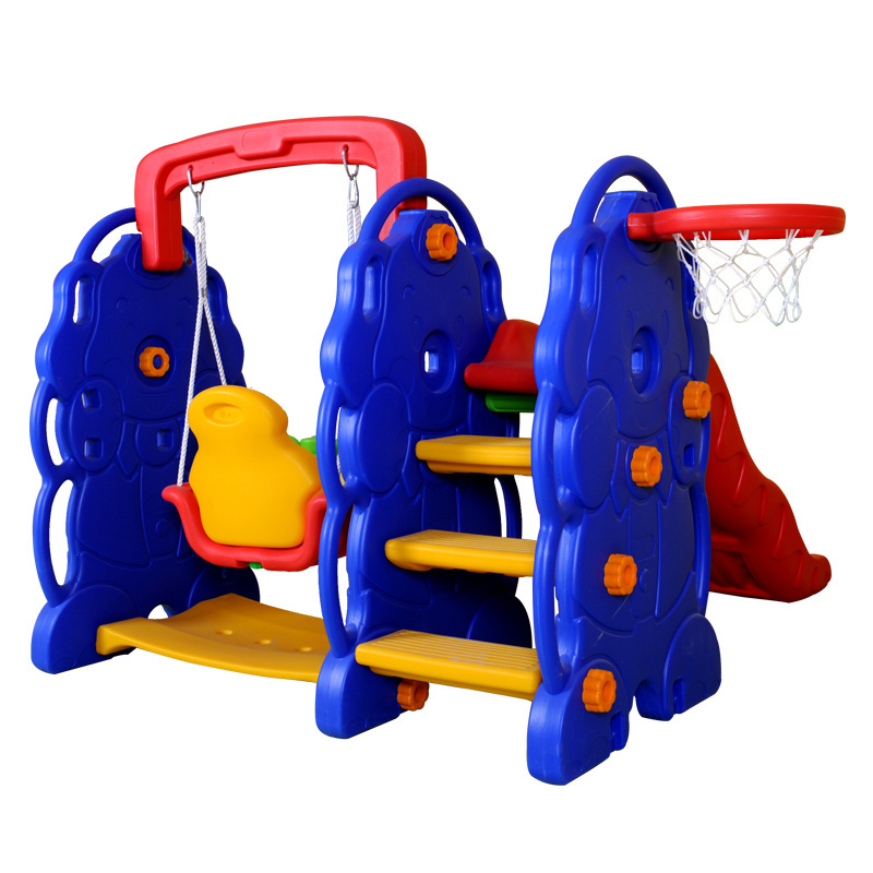 Plastic elephant slide with swing indoor slide for sale