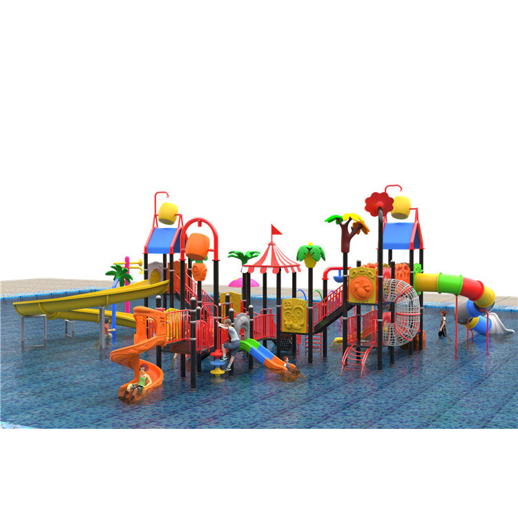 Hot sale swimming pool water slide playground, water park play equipment fiberglass water slides