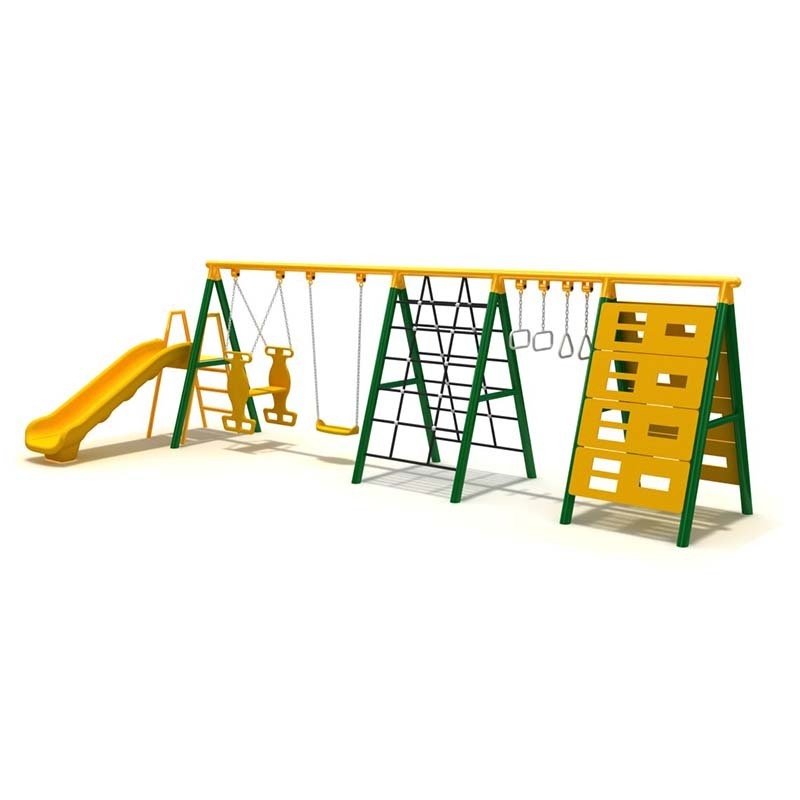 Kindergarten Children Plastic Slide Playground Equipment Outdoor Metal Swing and Slide Sets Kids Amusement Park for sale