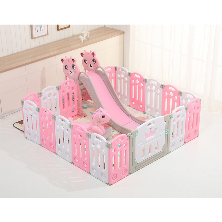 Kindergarten Children Mini Color Baby Play House Toys Baby Slide Indoor Plastic Slide And Swing