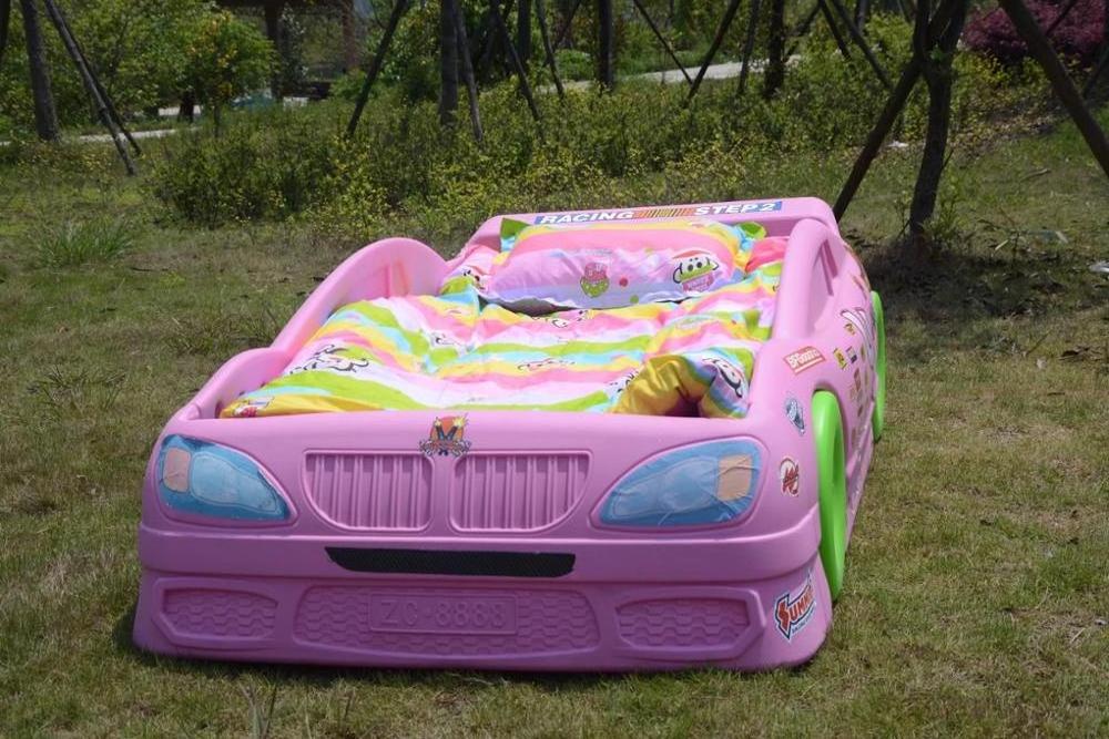 cheap  kitty single beds for kids pink cute car bed kids car beds for boy and girls