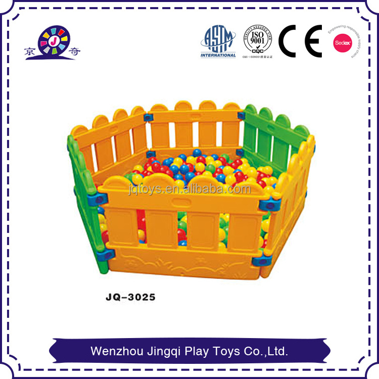 Colorful children foldable plastic square indoor with gate folding play yard large acrylic safety fence for baby kids' playpens