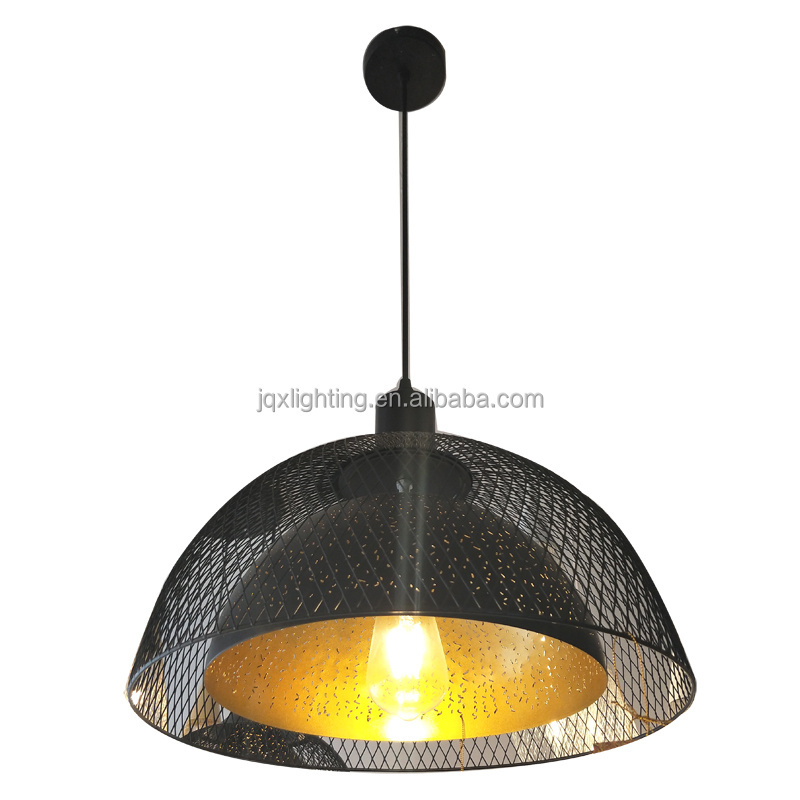 DIY Vintage hanging light iron shade ceiling lamp with E27 lampholder industrial pendant lamp