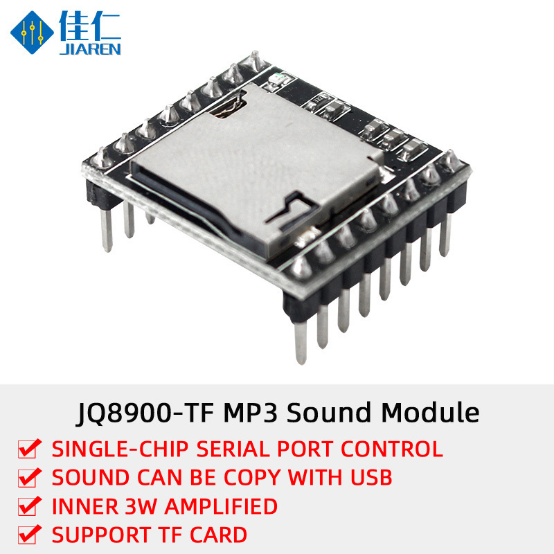 DFPlayer Mini MP3 DF Player Module Board MP3 Audio Voice Decode Board For Arduino Supporting TF Card U-Disk IO/Serial Port/AD