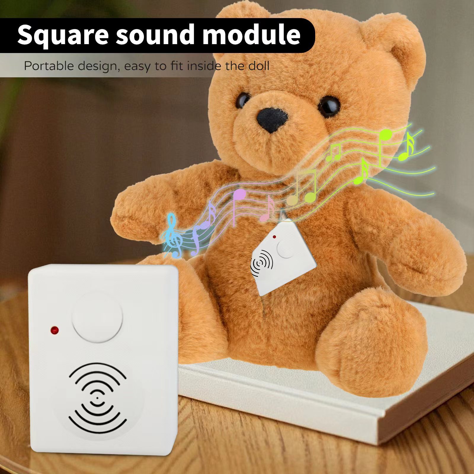 Custom Small Electronic USB Recordable voice box recorder Voice Chip Squeezed Animal Sound module for Plush Toy