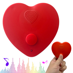 Customized Message Recordable Heart Shape Voice Recorder Plastic Sound Box Music Module for Plush Toys Stuffed Animals Pillows