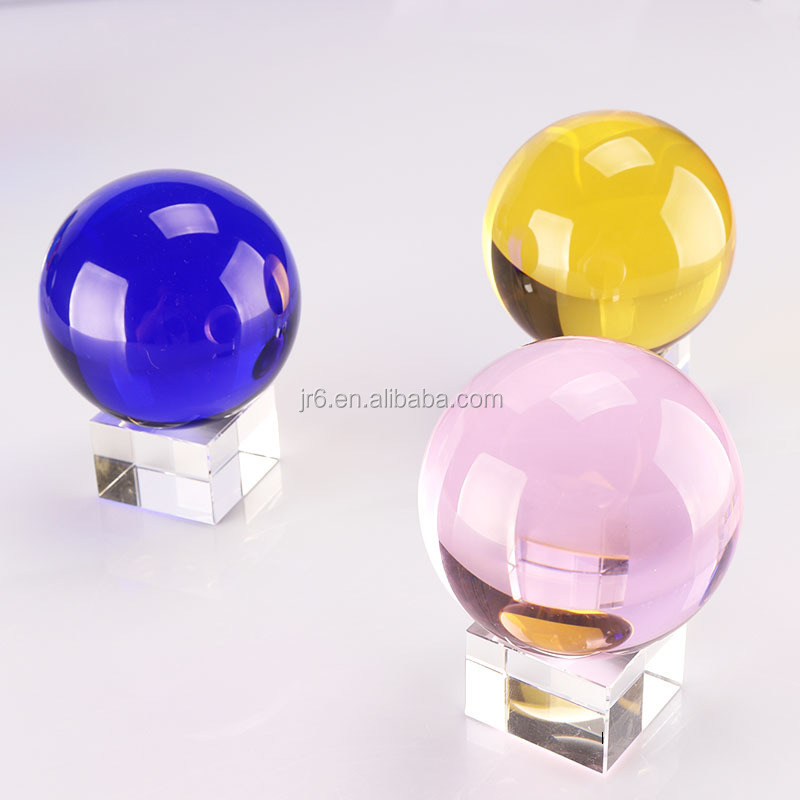 Colorful crystal glass ball crystal gifts glass ball solid glass balls blue