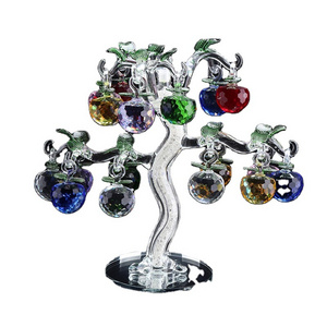 CR113 Hand Made Crystal Apple Tree for Wedding Souvenirs High Quality Crystal Home Decoration