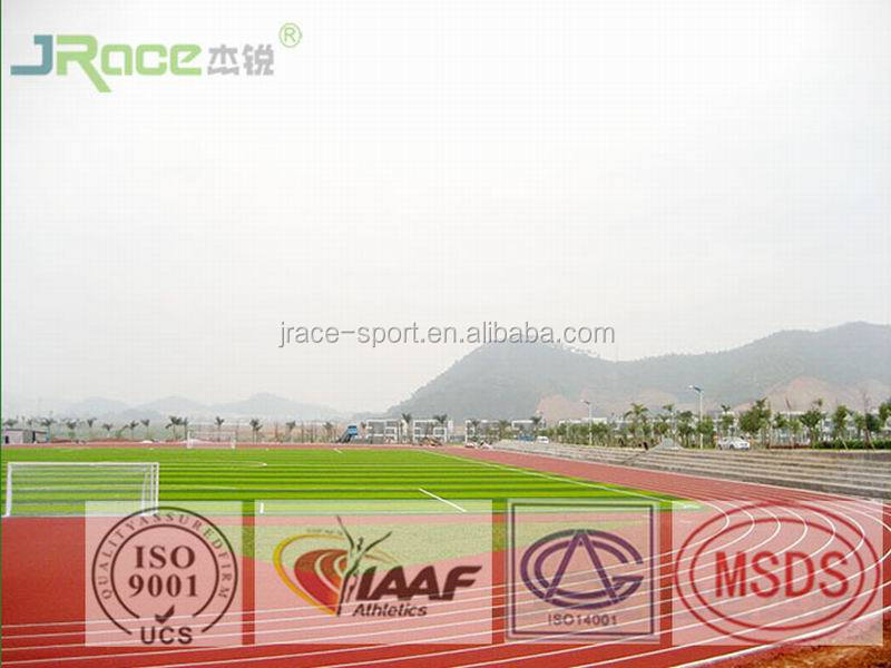 IAAF Approved PU Synthetic Flooring ECO-friendly Synthetic Running Track Tartan Track Rubber Flooring