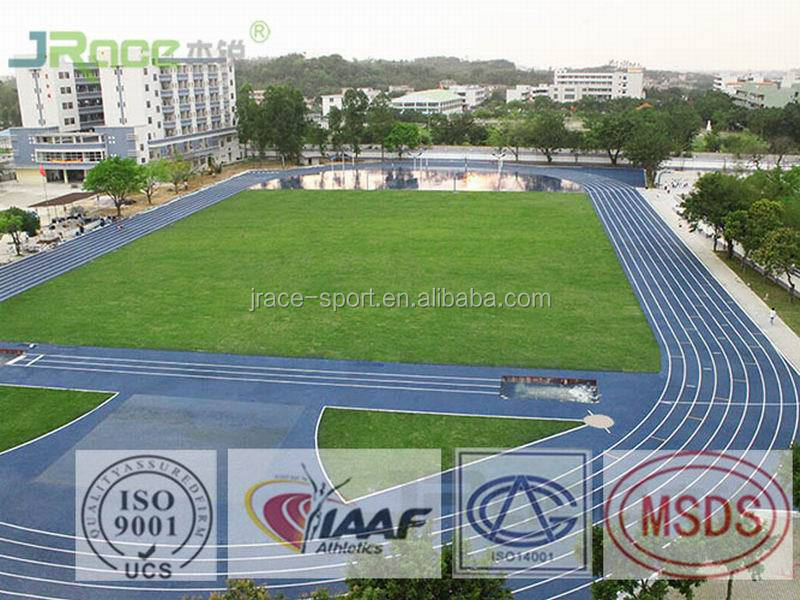 IAAF Approved PU Synthetic Flooring ECO-friendly Synthetic Running Track Tartan Track Rubber Flooring