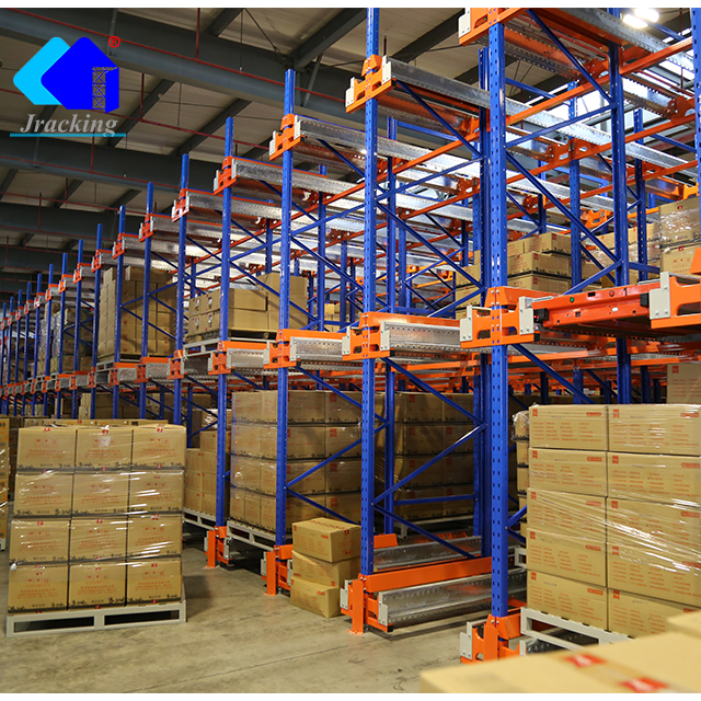 Jracking High Density Warehouse Storage Two/Four Way Radio shuttle pallet rack mobile movable pallet automatic rack steel pallet