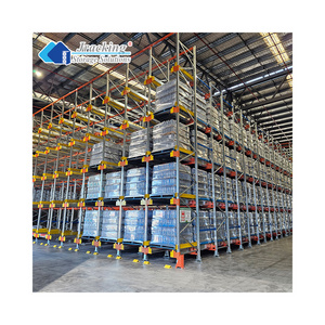 Jracking High Density Warehouse Storage Two/Four Way Radio shuttle pallet rack mobile movable pallet automatic rack steel pallet