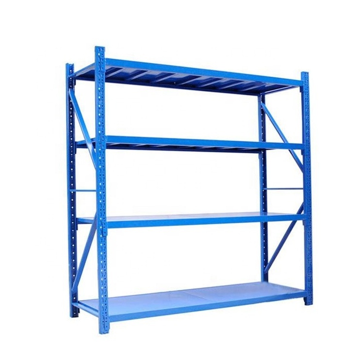 Export Hot Selling Light Duty Warehouse Storage Slotted Angle Iron Shelving Racks