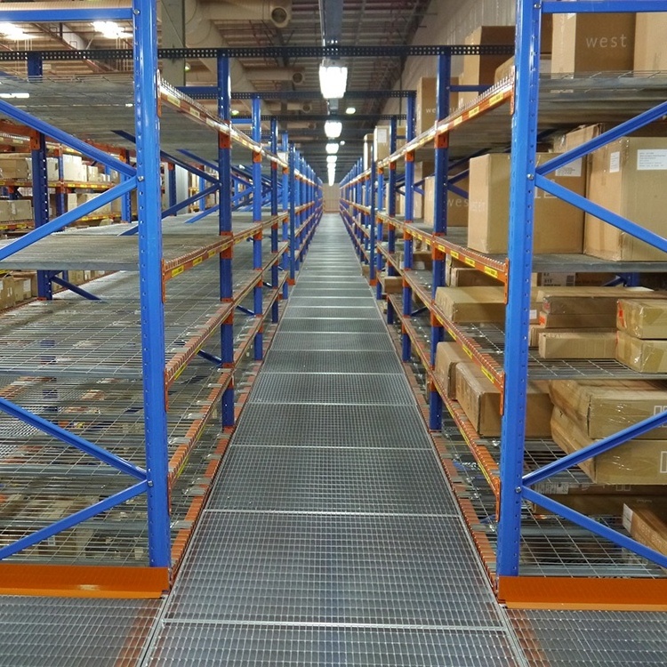 Prefabricated Steel Frame Warehouse Free Standing Modular Mezzanine Floor Kits