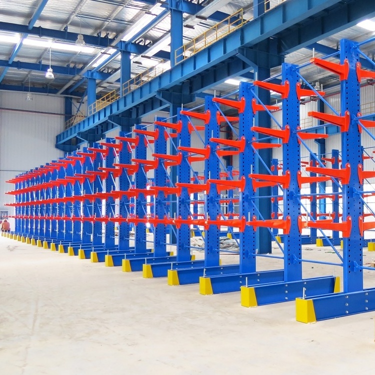 Steel Pipe Warehouse Storage Rack Q235B Steel Heavy Duty Cantilever Racking