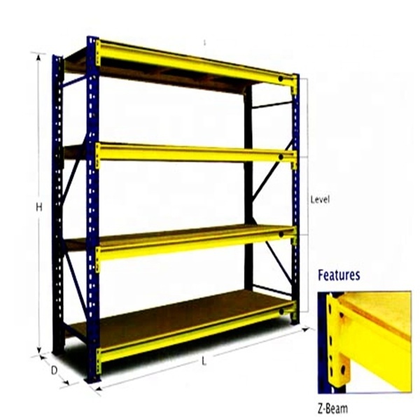 Manufacturer 300KG Per layer fabric storage steel racks detachable medium duty longspan shelving