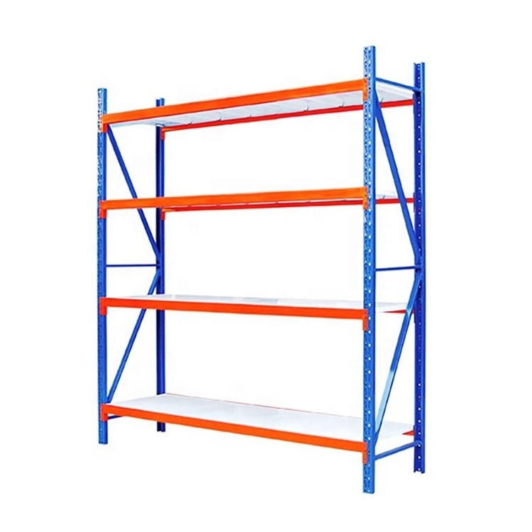 Industrial Selective Warehouse Light Duty 4 Layers Steel Metal Storage Rack Shelf