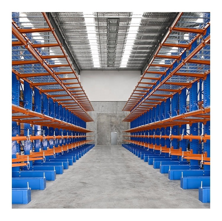 Steel Pipe Warehouse Storage Rack Q235B Steel Heavy Duty Cantilever Racking