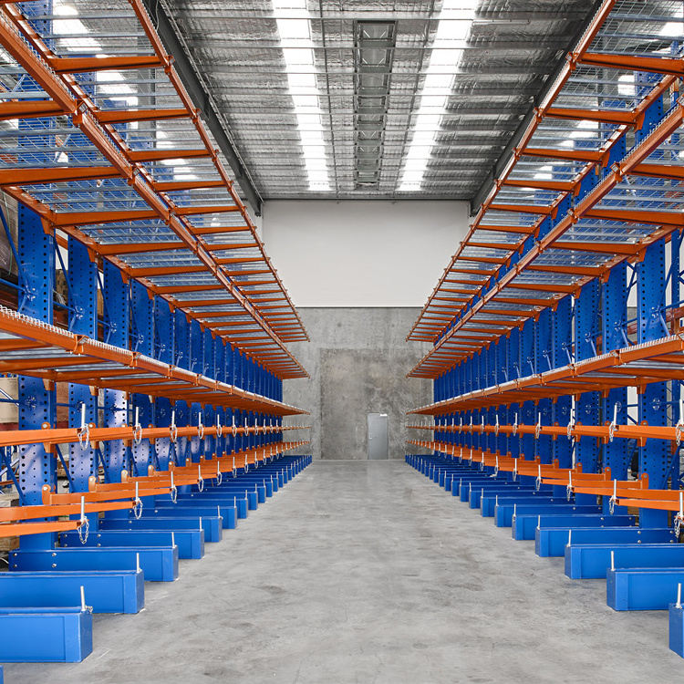 Warehouse Standard Pallet Rack Heavy-duty Sheet Metal Storage Cantilever Rack Metal Cantilever Storage Shelf,Steel Pipe Rack