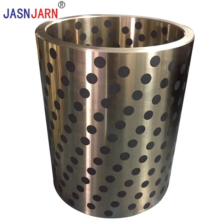 Large Jdb Oilless Graphite Brass Bush Customized Copper Alloy Sleeve Bush Cast Self Lubricating  Bronze Bearings Parts Bushing