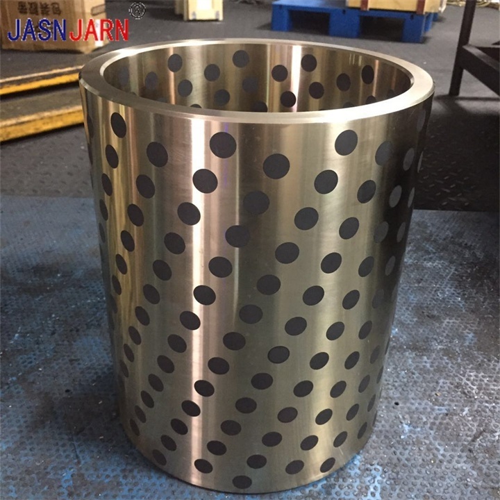 Large Jdb Oilless Graphite Brass Bush Customized Copper Alloy Sleeve Bush Cast Self Lubricating  Bronze Bearings Parts Bushing