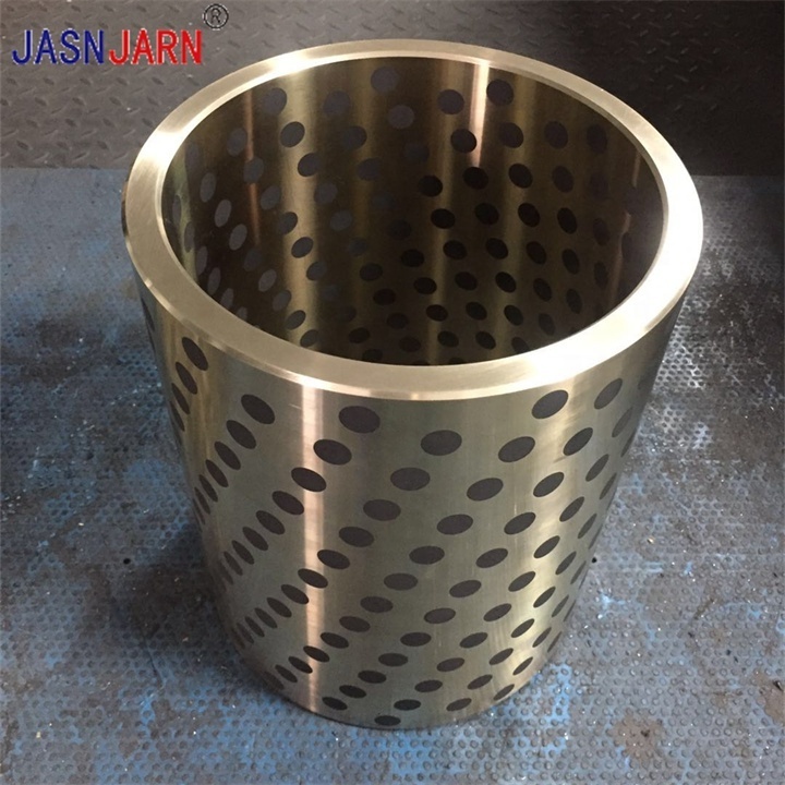 Large Jdb Oilless Graphite Brass Bush Customized Copper Alloy Sleeve Bush Cast Self Lubricating  Bronze Bearings Parts Bushing