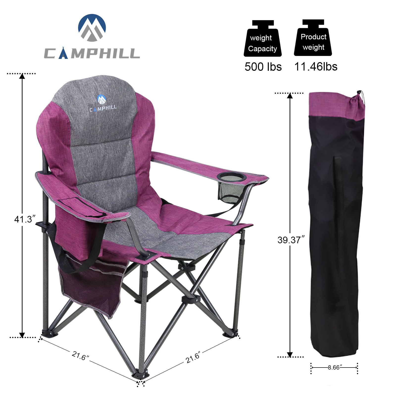 Outdoor Park Beach Camping Chair Foldable Hospital Picnic Travel Hunting Patio Fishing Hiking Chair