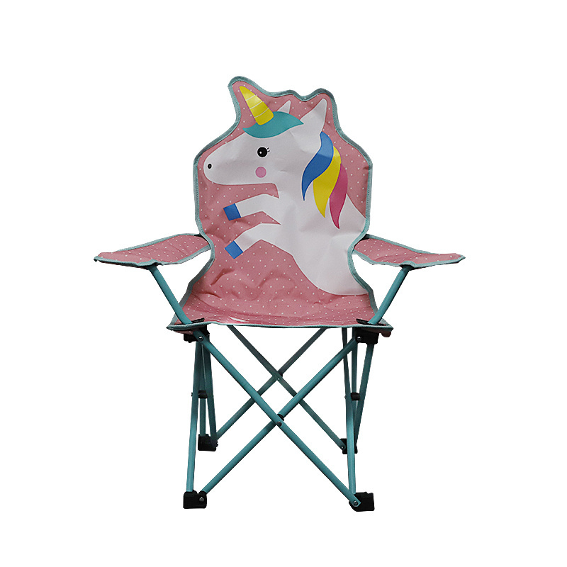 Lightweight Cartoon Children's Folding Chair Backrest Kids Camping Chair for Beach Traveling