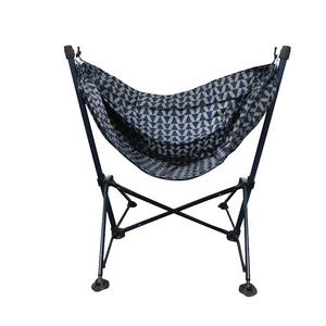 Hammock Chair Camping Swinging Chair Breathable with Folding Stand Portable Rocking Chair