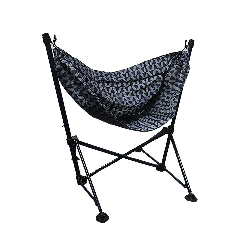 Hammock Chair Camping Swinging Chair Breathable with Folding Stand Portable Rocking Chair