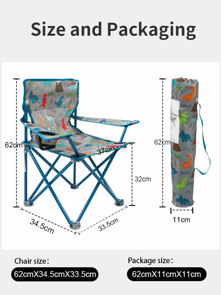 Lightweight Children's Kids Chair Foldable for Camping Sports or Patio w/Carry Bag Toddlers 24M+