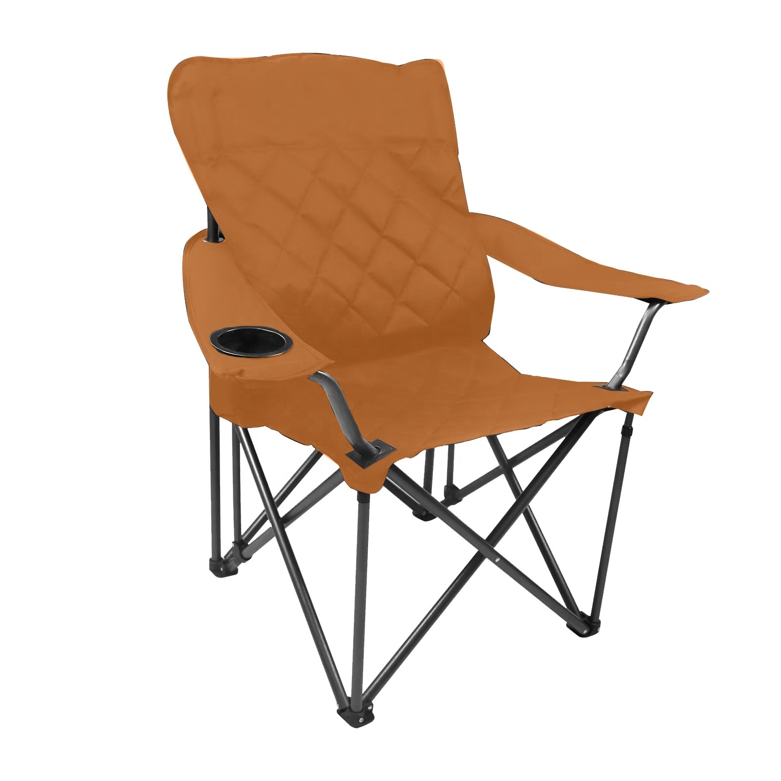 Folding Chair with Back Support for Heavy People Outdoor  Garden Chair Oversize Padded Chair