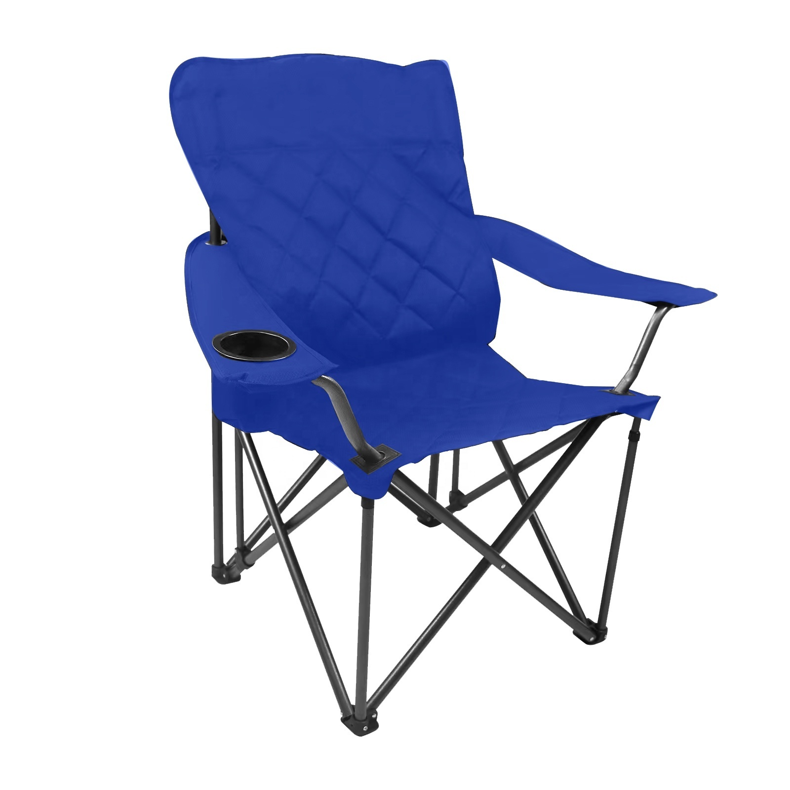 Folding Chair with Back Support for Heavy People Outdoor  Garden Chair Oversize Padded Chair