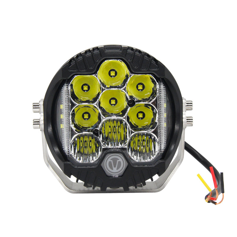 2021 Factory Outlet Super Bright Round Led Driving Light Marine Bumper Truck Offroad Spotlight 7