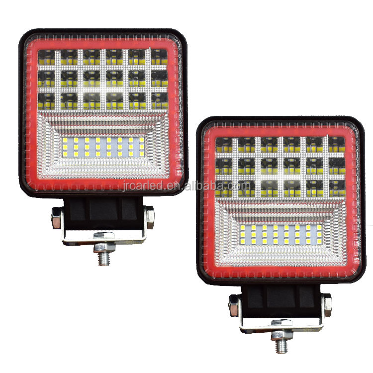 Faros Led exploradora led  cuadrado Universal 45w faros de trabajo con ojo de angel para camiones