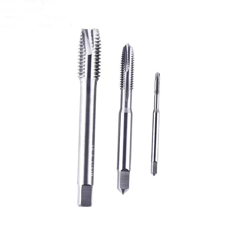 Machine tungsten steel tap solid carbide straight groove spiral tip tap super hard fine tooth M3M4M5M6M8M10M12