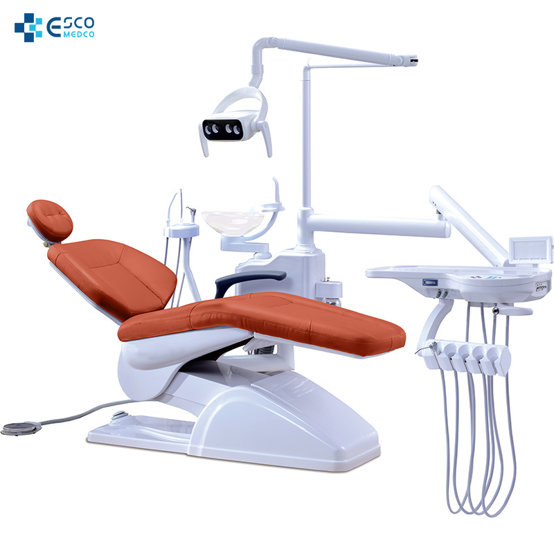 CE Certified Dental Unit Chair Electric Dental Equipment with Spare Parts Made of Plastic and Metal for Hospitals