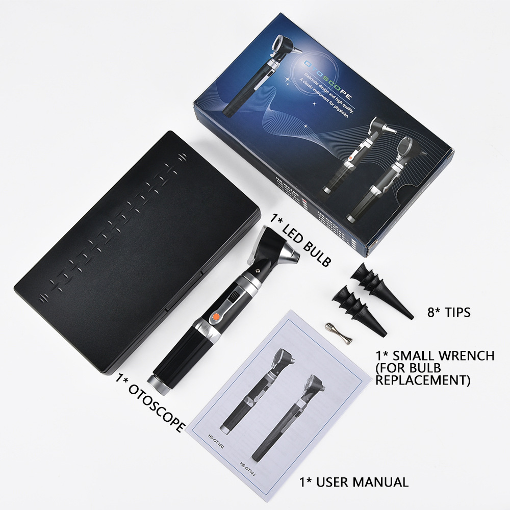 Professional Medical Equipment Wireless Digital Fiber Optic Ent Standard Otoscope Set