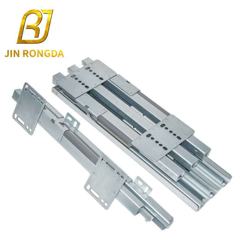 Jinrongda Telescopic Ball Bearing Full Extension 22 Inch Soft Close Drawer Slides With Nail