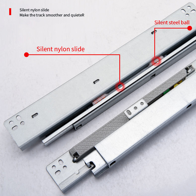 Jinrongda Self Closing Undermount Electrical Plastic Hardware Sliding Kitchen Truck Under Mount Drawer Slides