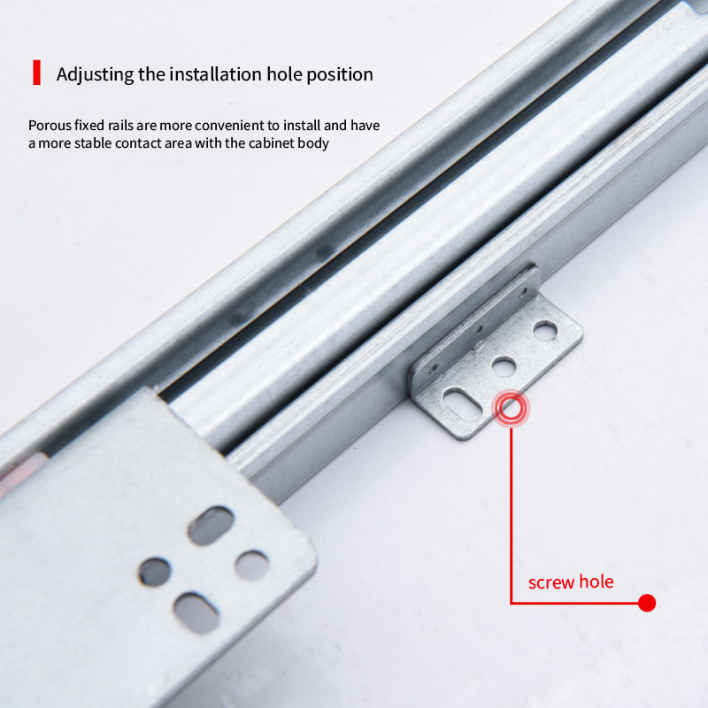 Jinrongda Self Closing Undermount Electrical Plastic Hardware Sliding Kitchen Truck Under Mount Drawer Slides