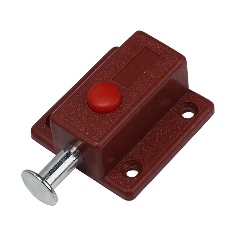 Jinrongda Furniture ABS Automatic Plastic Cabinet Door Mini Magnetic Push-open Spring Bolt Latch