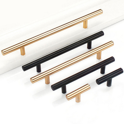 Jinrongda Modern Stainless Steel Furniture Kitchen Dresser Pull Handle Drawer T bar Cabinet Furniture Handles