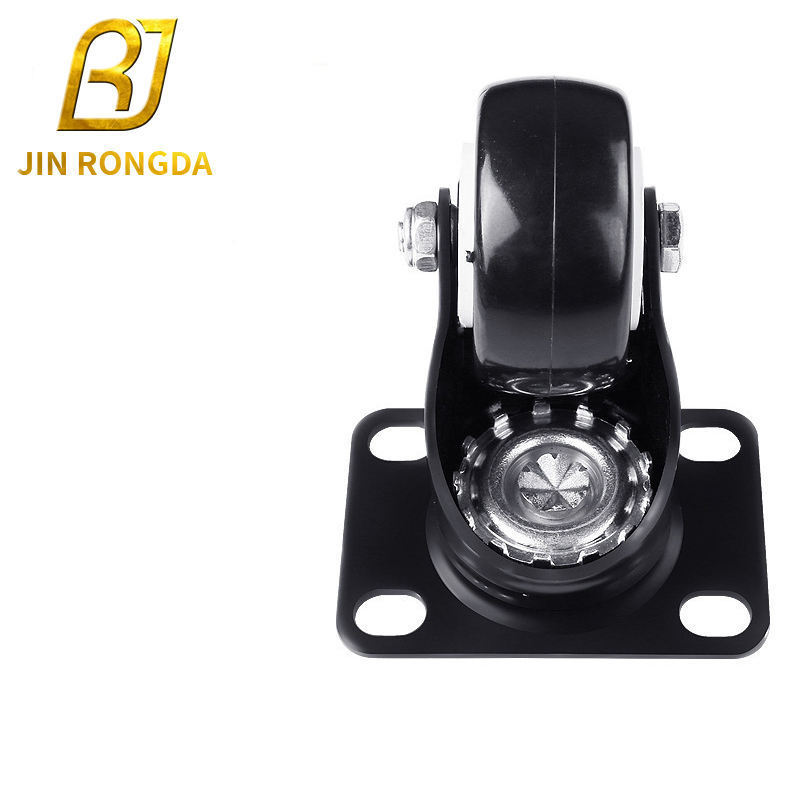 Jinrongda Mute Caster Wheels 4 5 8 Inch Swivel Metal Copper Furniture Black Rotatable Computer Chair Casters