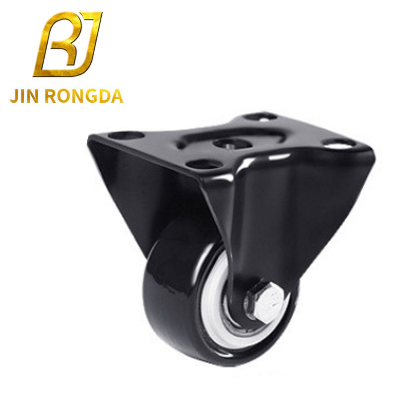 Jinrongda Mute Caster Wheels 4 5 8 Inch Swivel Metal Copper Furniture Black Rotatable Computer Chair Casters