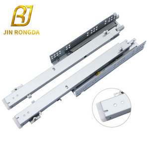 Jinrongda Professional Cold Rolled Steel Ball Bearing Industrial Telescopic Drawer Slide With Adjustable Nail