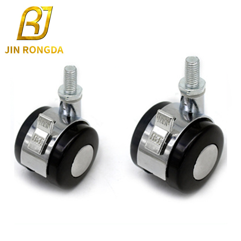 Jinrongda Heavy Duty 3-Inch Retractable Caster Wheels Custom Motorized Swivel Orange PP for Office & Hospital Use